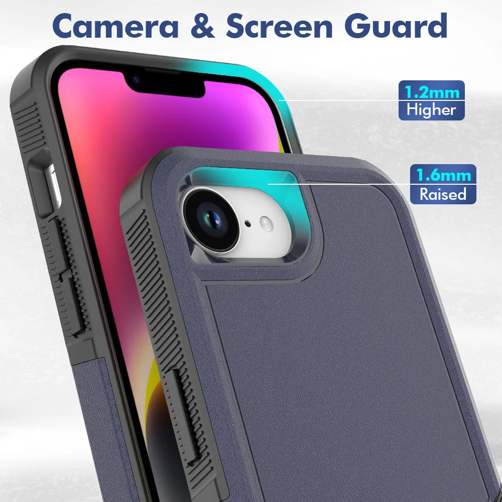 New TPU/PC Case for iPhone 16e / 16 Pro Max - Military Grade Shockproof Phone Cover Hybrid Armor Dual Layer Protection Shell