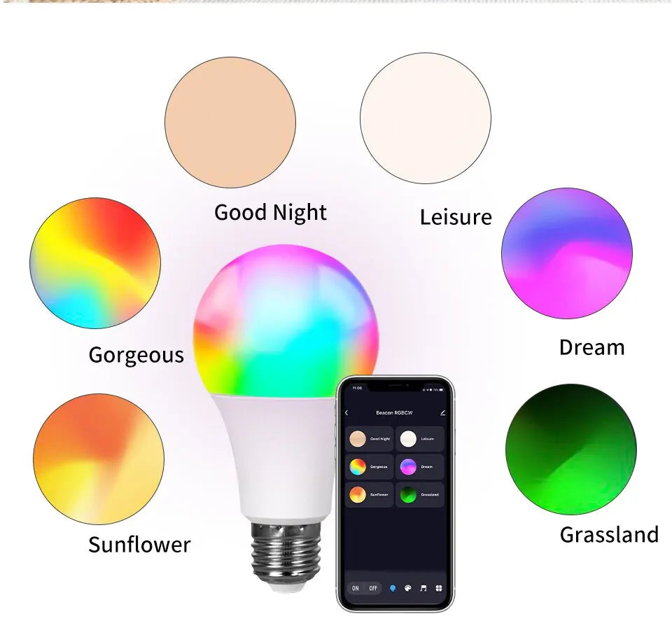 Smart WiFi Led Bulb E27 RGB LED Light cozylife APP Dimmable Lightbulbs Works With Alexa Google Home Voice Control Magic LED Lamp