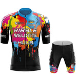 Short Sleeve Road Bike & MTB Racing Kit, Breathable Summer Bicycle Clothing with Bib Shorts