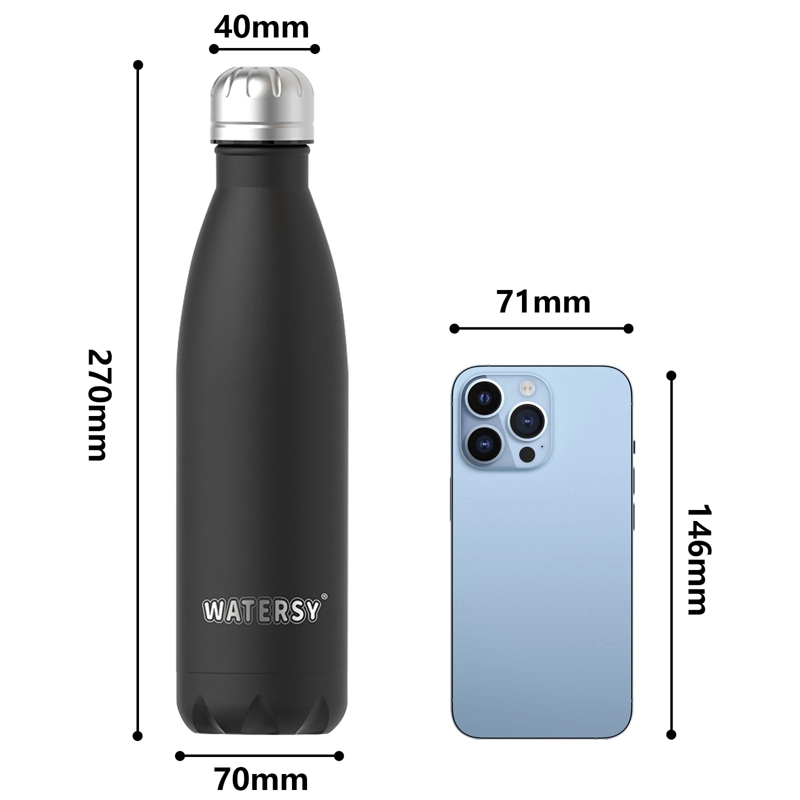 500ML Stainless Steel Thermos Mug Sports Water Bottle Cold and Hot Thermal Cups Vacuum Travel Tumbler Mug Thermal Bike Bottle