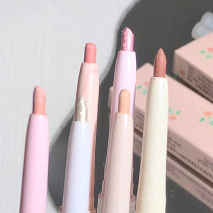 Sweetmint Mulitfuntiona Double Ended Lying Silkworm Pencil Highlighter Makeup Pen Nude Liquid Contour Liner Eye Brightener Stick