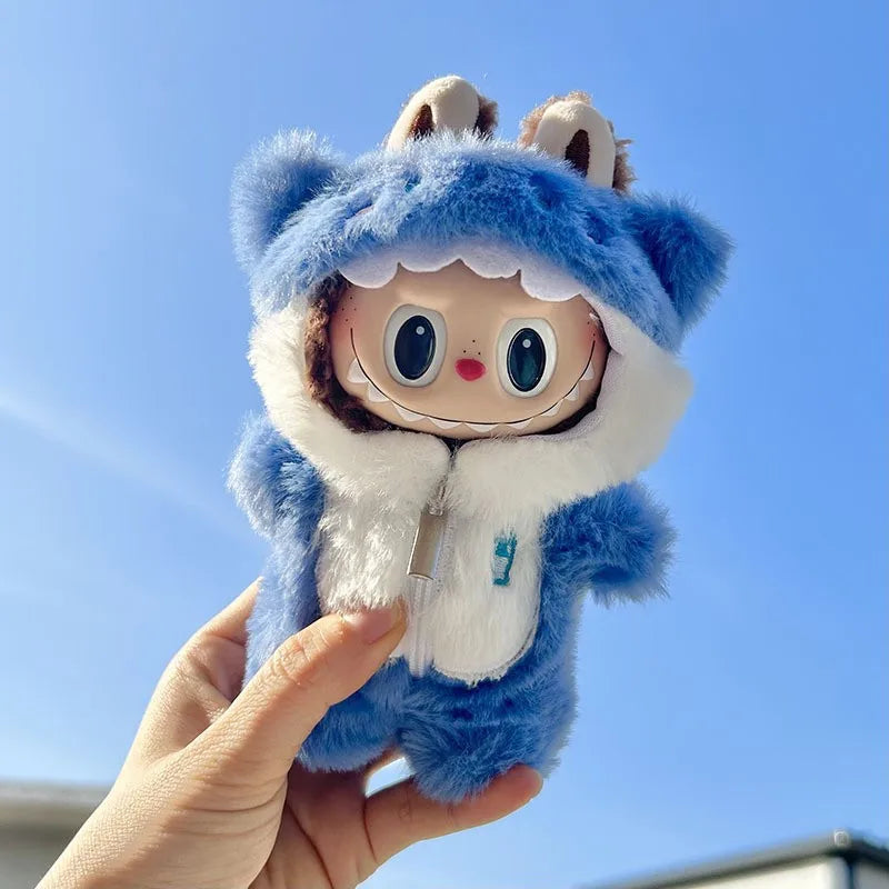 Labubu Doll Clothes Penguin Shark Bee Dinosaur Onesie - Cute Animal Jumpsuit for 17cm Pullip Blythe OB11 BJD