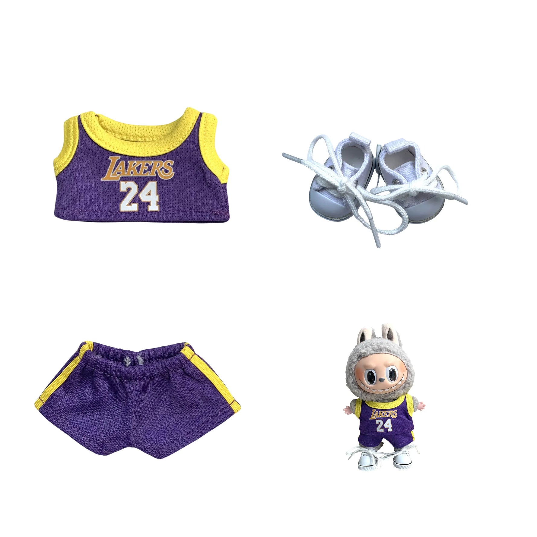 Clothes for Labubu  Basketball Player Clothing Kawaii Mini Plush Doll Clothes Doll Cute Athlete Idol Doll Accessories