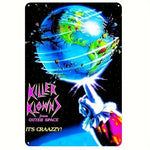 1PC Halloween Metal Sign Horror Movie Theme Shabby Iron Painting Tin Signs Wall Art Man Cave Film Theater Club Home Decoration