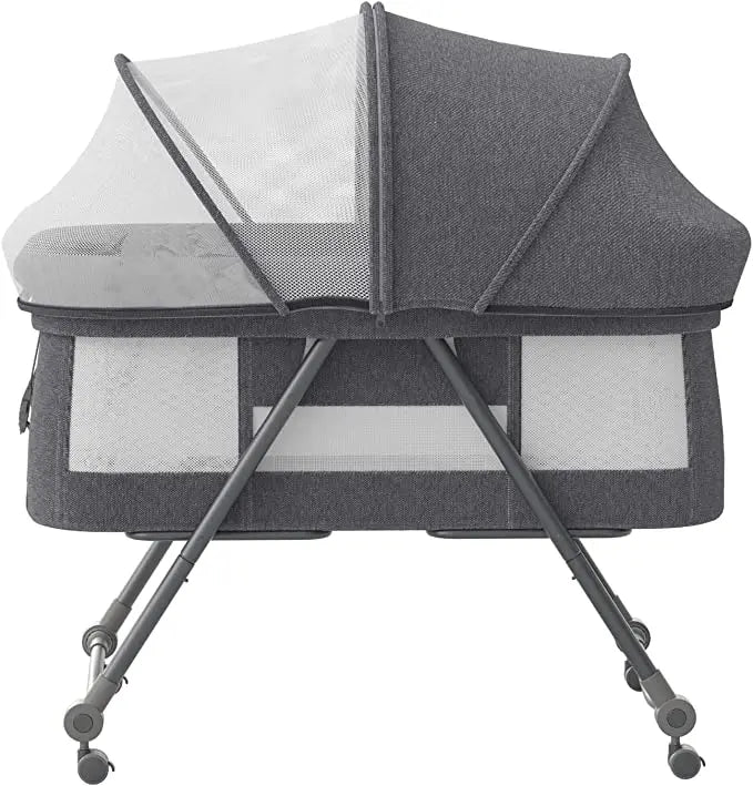Baby Reisbed met Matras & Stille Wielen – Omvormbare Schommelwieg