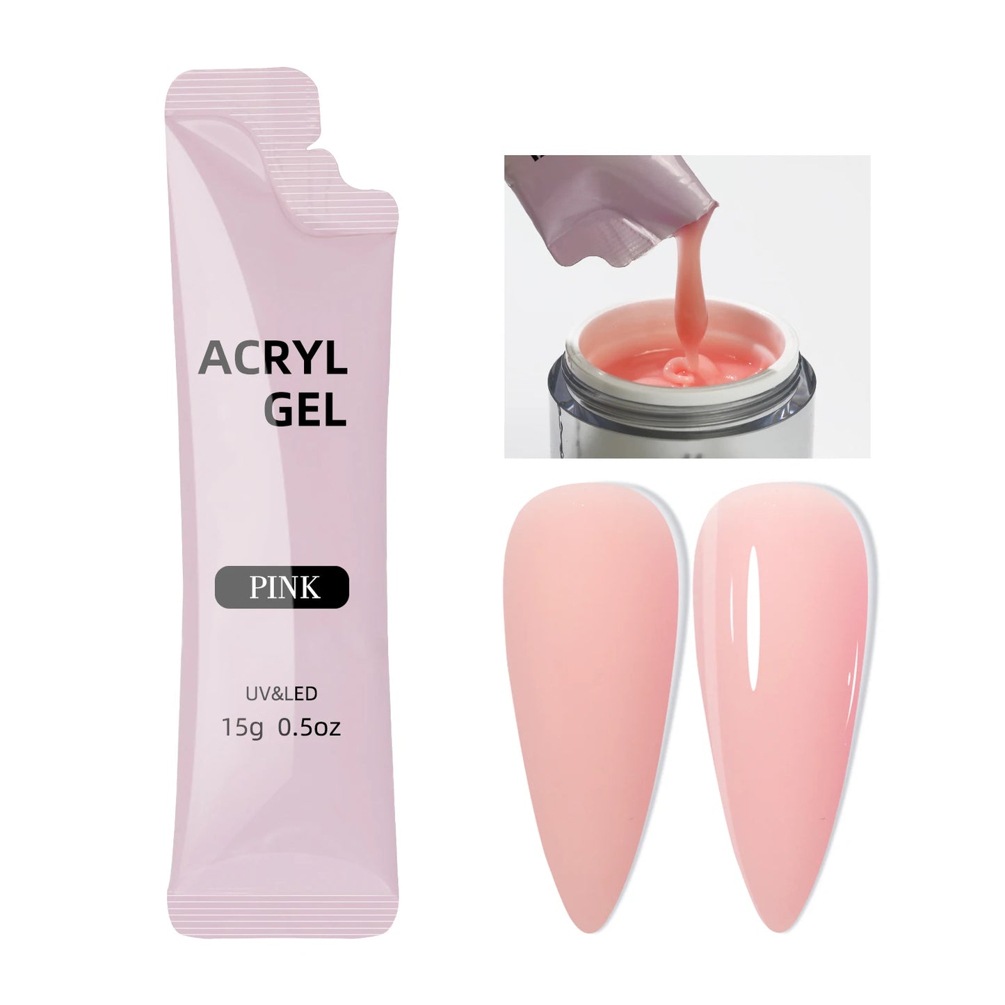 15/30g Quick Builder Nail Gel White Nude Pink Clear Nail Art Extension Gel Multifunctional Acrylic Gel Soak Off UV LED for Salon