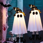 Halloween LED Specter Lights - DIY Hanging Ornaments Battery-Operated with Included Batteries for Trees, Porches, and Windows