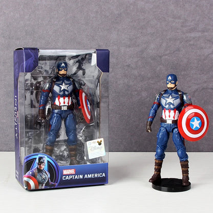 Avengers Legends Iron Man Spider Man Thor Captain America Thanos Hulk War Machine Action Figures Gif