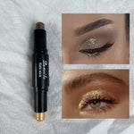 Double Head Eyeshadow Stick Colorful Shimmer Brown High Waterproof Cream Eyes Shadow Pencil Long Lasting Makeup Cosmetic