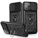 For iPhone 16 17 15 14 13 12 11 Pro Max Mini Plus Air Military Grade Bumpers Ring Cover Slide Camera Lens Protector Armor Case