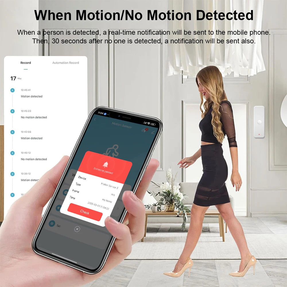 Tuya WiFi/Zigbee PIR Motion Sensor Smart Home Human Body Infrared Detector Security Smart Life Works With Alexa Google Home