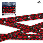 Halloween Warning Tape Signs Banner Halloween Props Window Prop Party Danger Warning Line Halloween Party Decoration Supplies