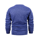 New Men's Sweater Spring Autumn Round Neck Long Sleeve Pullover Casual Sports Sweatshirt High Quality Solid Color Fleece Coat