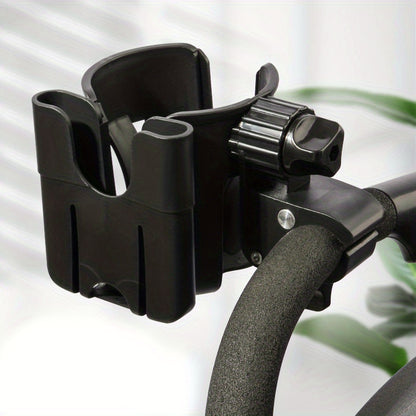 2-in-1 Universal Stroller Water Cup Holder With Phone Holder, Universal Bottle Holder For Wheelchair stroller Accessories