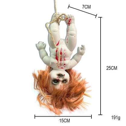 Horror Ghost Baby Hanging Doll Halloween Bar Ghost Courtyard Horror Doll Prop Ghost Festival Happy Halloween Day 2024 Decoration
