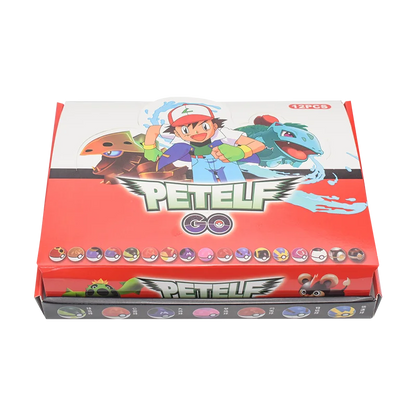 Pokemon Balls Figure Set – Set van 12 Pikachu Pokeball Anime Action Figures