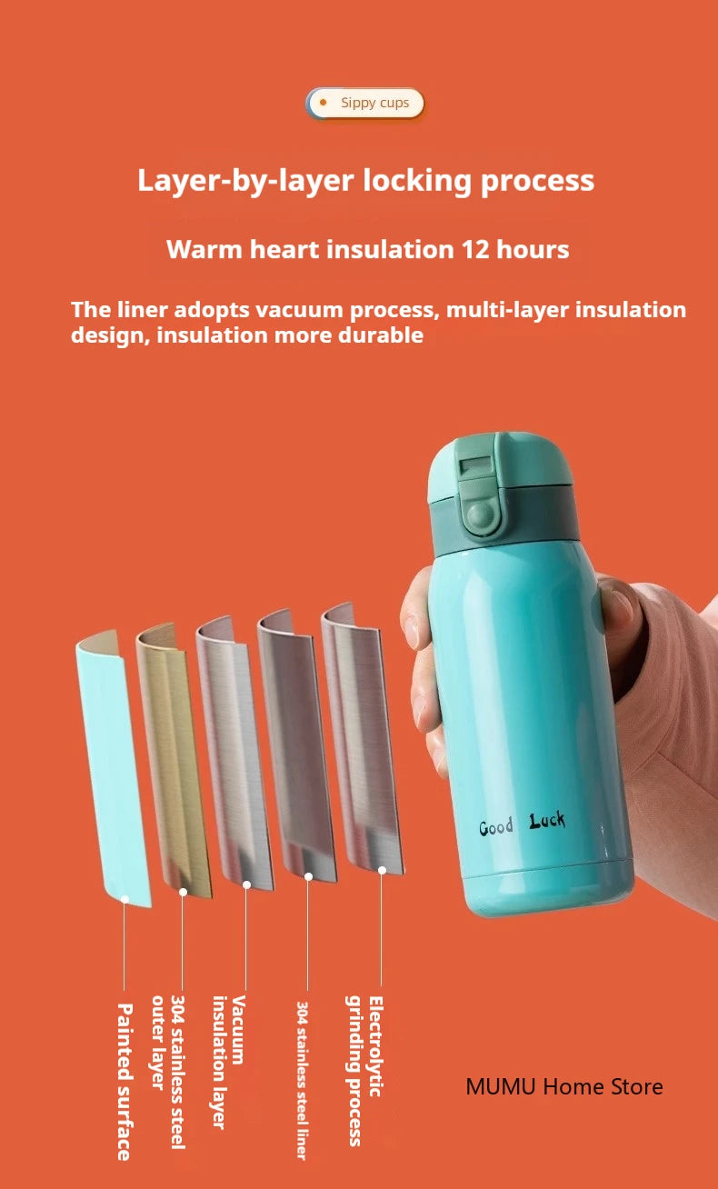 Mini Thermos Cup 200ml/360ml Pocket Cup Stainless Steel Thermal Coffee Mug Vacuum Flask Insulated Hot Water Bottle Kids Gift