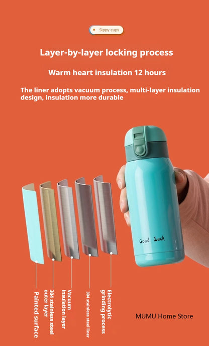 Mini Thermos Cup 200ml/360ml Pocket Cup Stainless Steel Thermal Coffee Mug Vacuum Flask Insulated Hot Water Bottle Kids Gift
