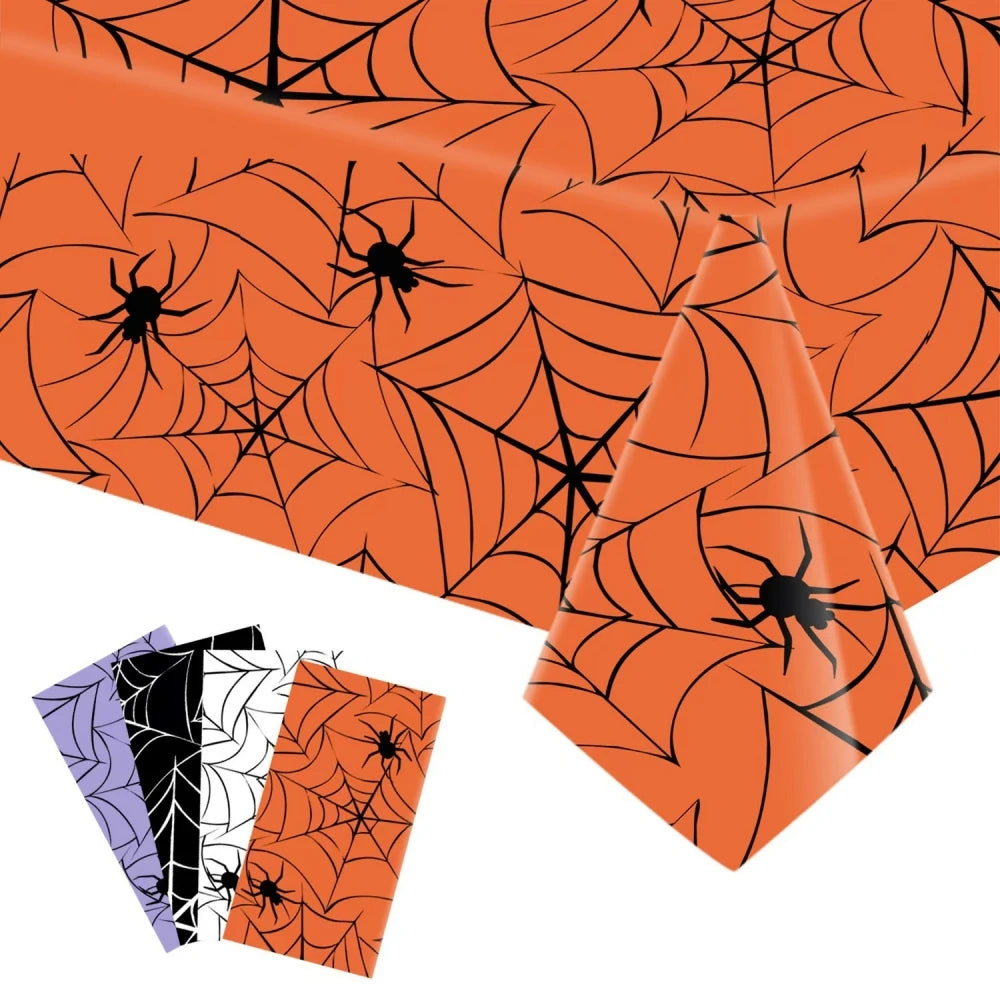 1Pcs Halloween Skeleton Pumpkin Spider Tablecloth Halloween Ghost Festival Day of The Dead Prank Party Carnival Party Decoration