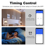 Manhot Matter WiFi Smart Wall Light Switch 1 2 3 4 Gangs with Neutral Wire Push  Physical Light Switches work with Homekit App