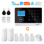 MULO Alarm System For Home Burglar Security 433MHz GSM  Home alarm Wireless PG103 WiFi Alarma Tuya Smart App Work With Alexa