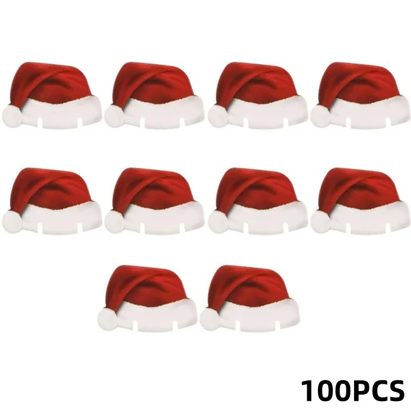 10pcs Santa Claus Snowman Tree Wine Glass 2024 Merry Christmas Decorations For Home Table Place Cards Xmas Gift New Year Party