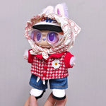 For Labubu Selects 15cm / 17cm Red GD Clothes, Jeans Set, Labubu Universal Clothing