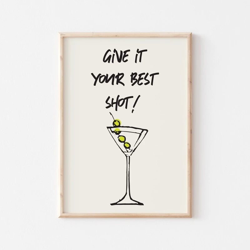 Vintage Cocktail Mojito Wine Club Bar Drinks Wall Art Canvas Painting Nordic Posters And Prints Wall Pictures For Living Room