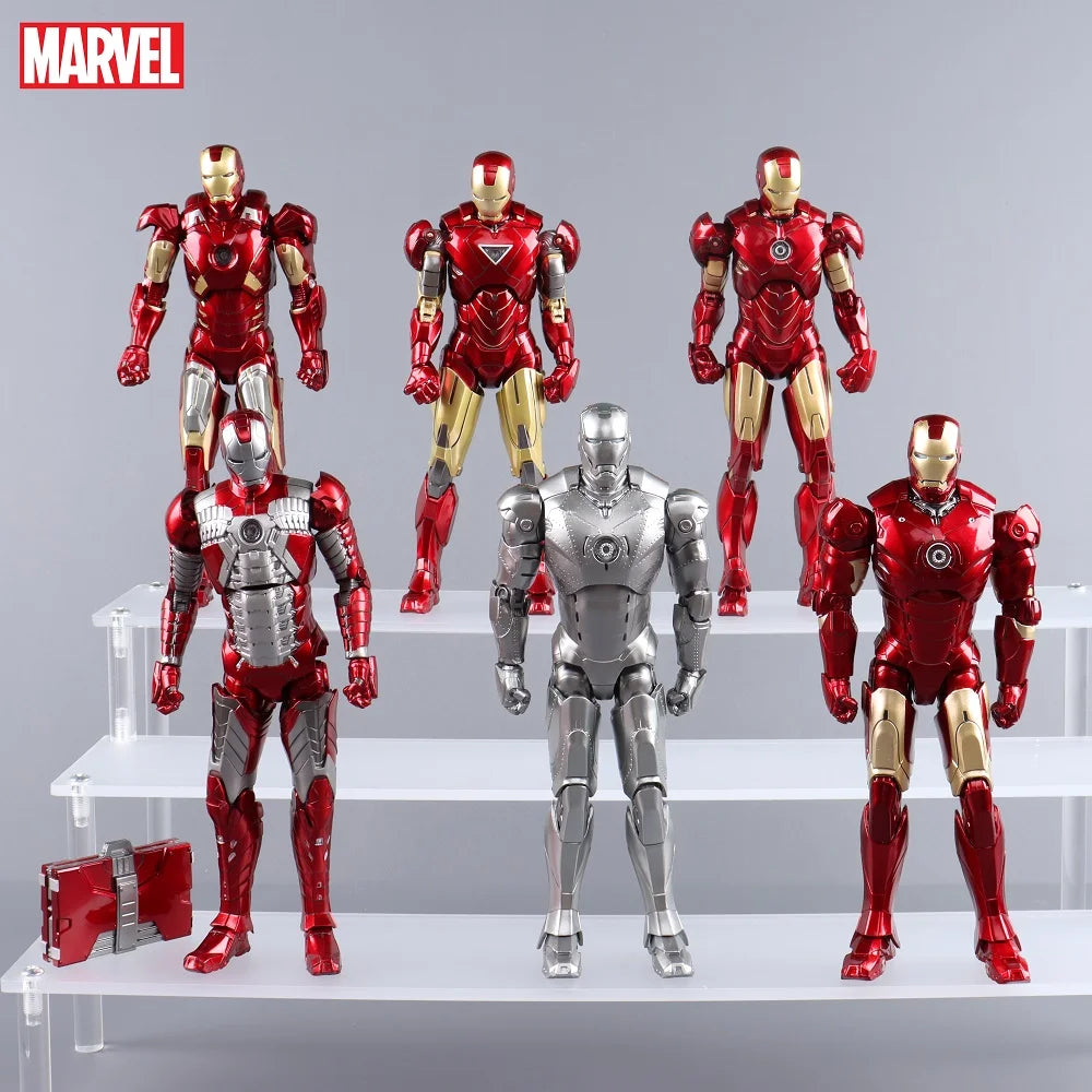 Marvel Avengers ZD Toys Iron Man MK3 MK1 MK6 MK7 MK5 Tony Stark Iron Patriot War Machine Action Figure Ironman Collect Toy Gift