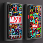 Case for iPhone 16 15 Plus 11 12 13 14 Pro Max 12 Mini 7 8 XR XS 15Pro 16e Funda Phone Cover Marvel Cartoon Comics