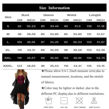 Halloween Witch Cosplay Costumes Women Casual Plus Size Cold Shoulder Dress Solid Color Chiffon Butterfly Sleeve Gothic Dress