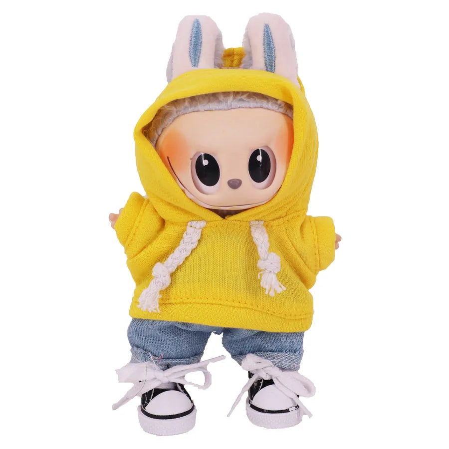 Doll Clothes Set For labubu 17cm Plush Doll Accessories Girl's Toys Birthday And Christmas Gifts