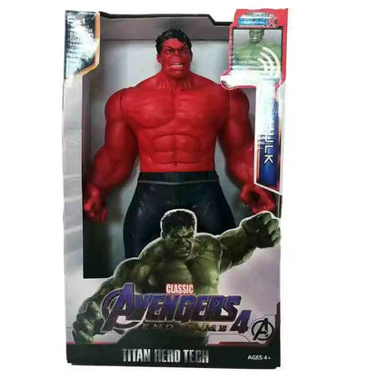 Action Toy 30cm Marvel Avengers Toy Thanos Hulk Spiderman Iron Man Captain America Thor Black Panther With Sound And Light