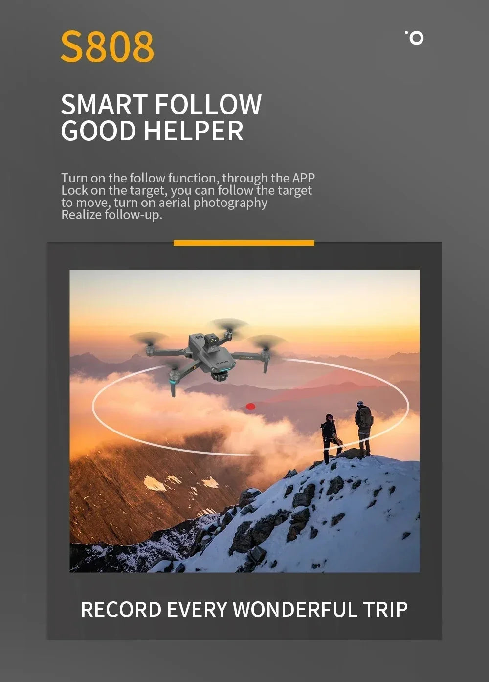 S808 PRO Drone 5G GPS Professional 8K Dual Camera 3-axis Anti-Shake Gimbal Obstacle Avoidance Wifi FPV Brushless Drone