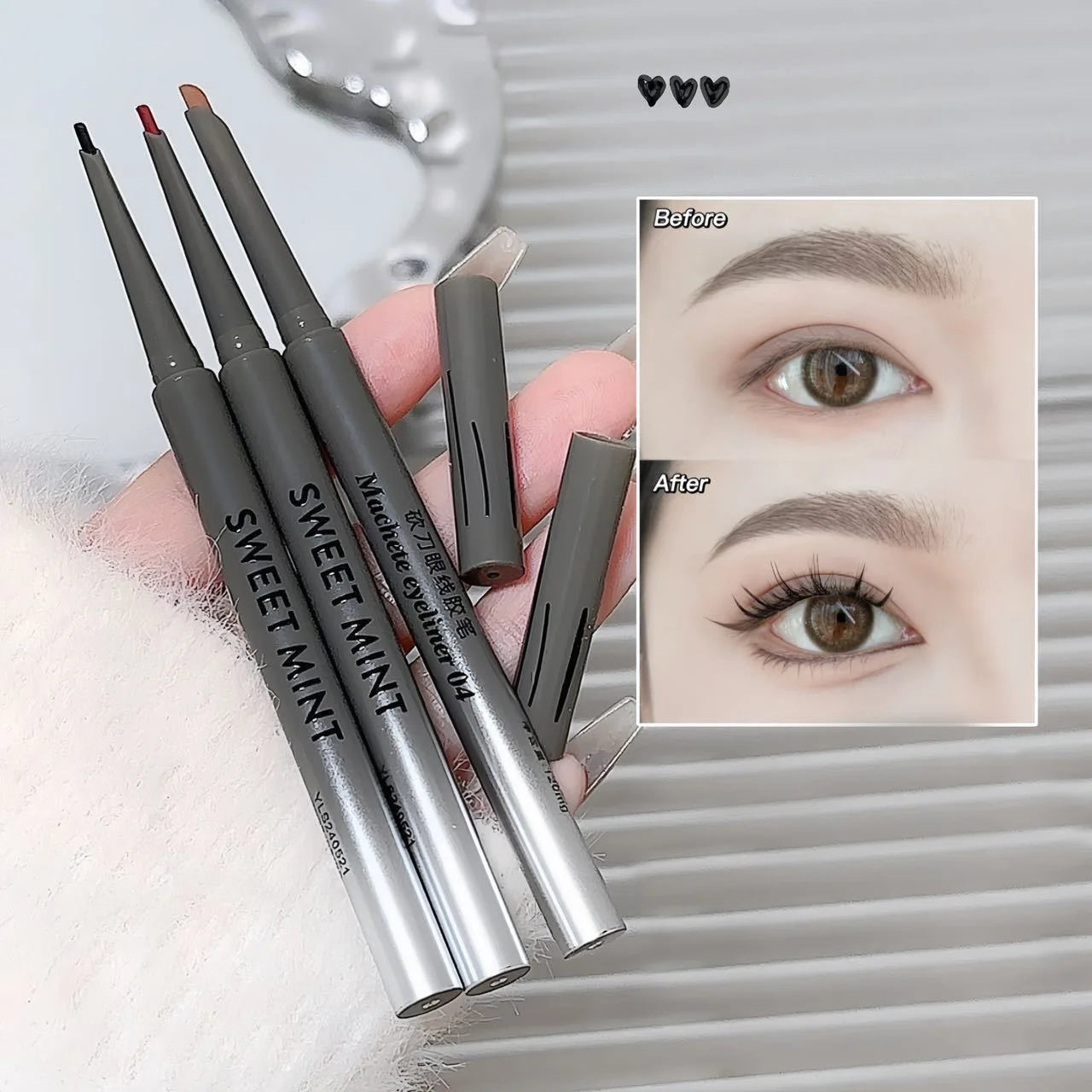 Sexy Rose Red Eye Liner Pencil Natural Matte Wine Red Lying Silkworm Eyeliner Easy To Color Waterproof Eye Make Up Cosmetics 1pc