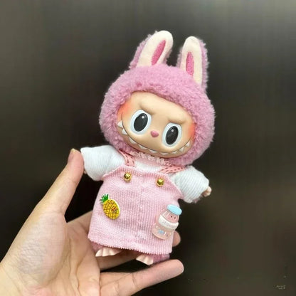Mini Plush Doll'S Clothes Outfit Accessories For Korea Kpop Exo 15-17cm Labubu Idol Overalls set Clothing Gift