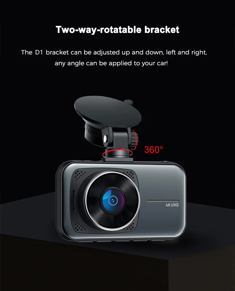 Dash Cam For Cars 4k Dual Camera Wifi Dashcam 24h Parking Monitor Front And Rear Dvr Night Vision Kamera Samochodowa Rejestrator