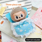Doll Bed Sleeping Bag For 17cm Ropa Labubu Plush Toy & Accessories Cute Set Home Warmth Girl Gift