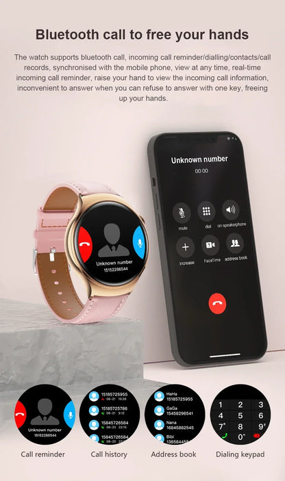 2025For HUAWEI Smart Watch Women GPS Trajectory Heart Rate Blood Pressure NFC Bluetooth Call 1.27inch AMLOED Smartwatches Ladies