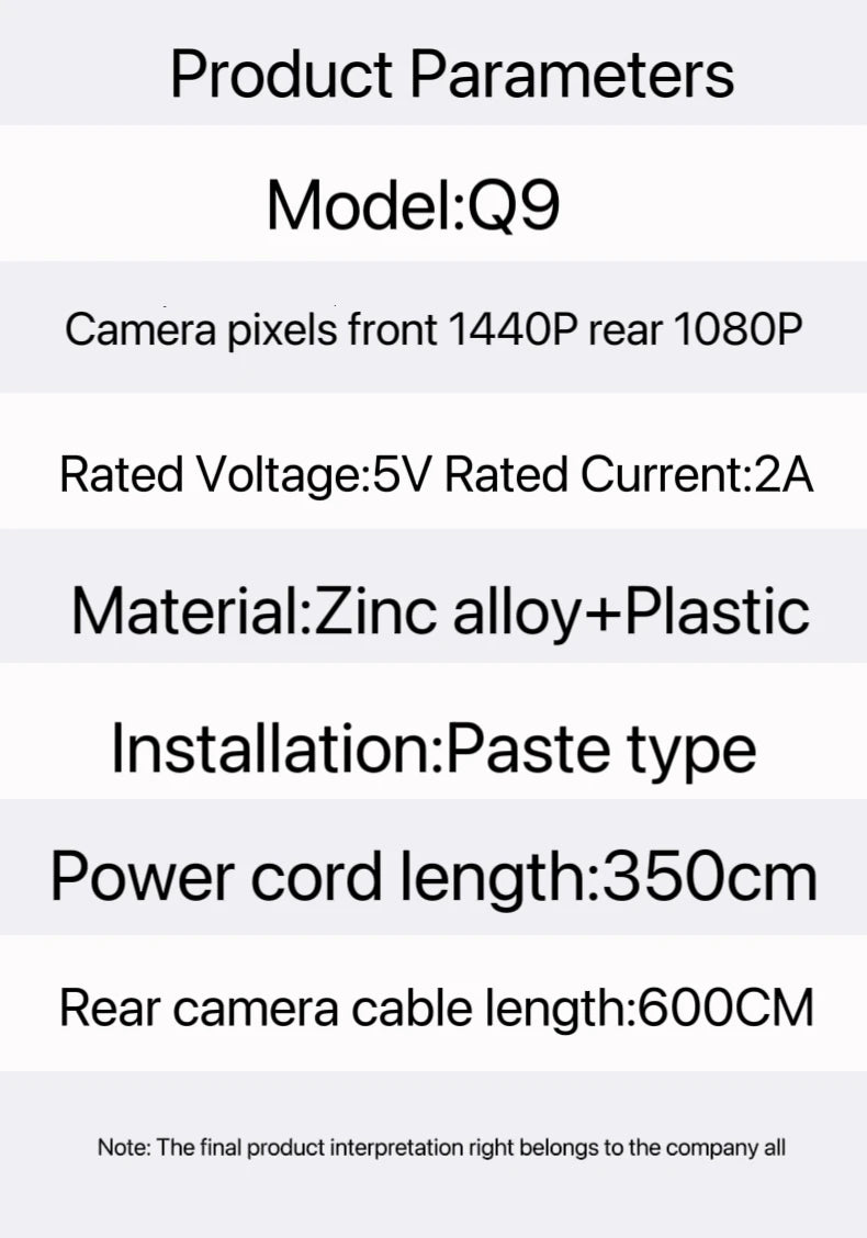 4K HD Dual Lens Dash Cam Car DashCam 3.16 IPS Screen 2K 1080P Camera Recording WiFi GPS Parking Monitoring ADAS Loop Recording