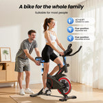 Indoor Exercise Bike 4kg Flywheel Quiet Belt Drive Spin Bike with Adjustable Resistance & LCD Display for Home Cardio Training