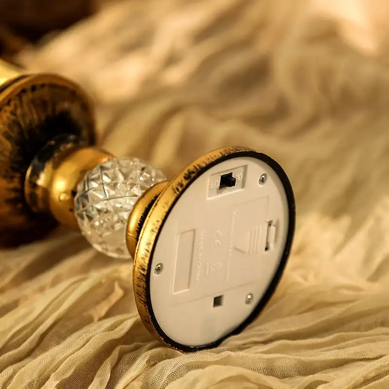 Christmas LED Candle Light Flameless Rotating Waterfall Sparkling Candle Light Crystal Electronic Candle Desktop Decoration Gift