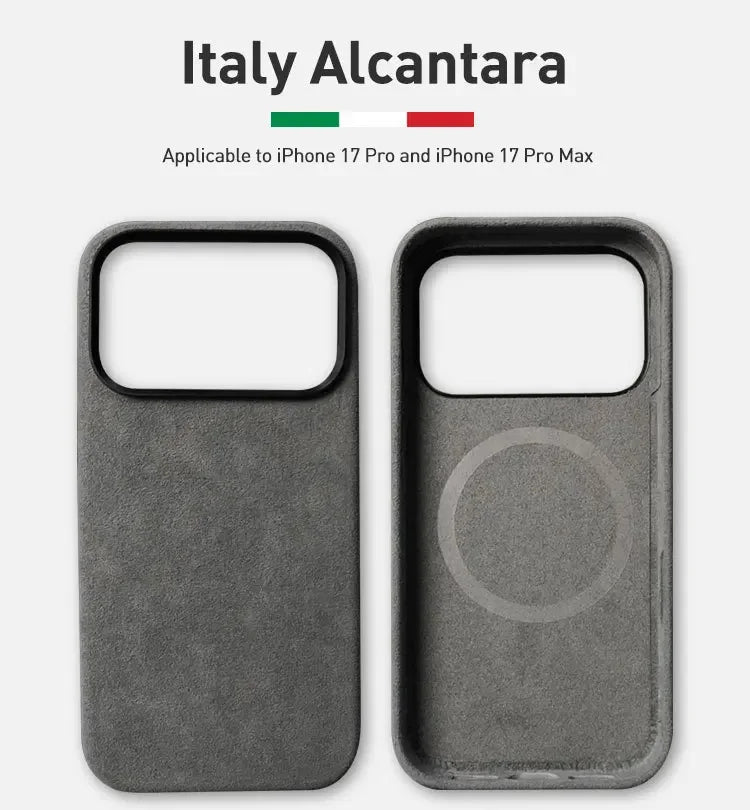 Premium Real Italian Imported Alcantara Magsafe Magnetic Case for IPhone 17Pro/17 Pro Max/17Air Anti-drop Phone Case Accessories