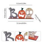Halloween Spoky Letter Wooden Decor Festival Atmosphere Layout Tabletop Halloween Cartoon Decor Party Supplies Ornaments