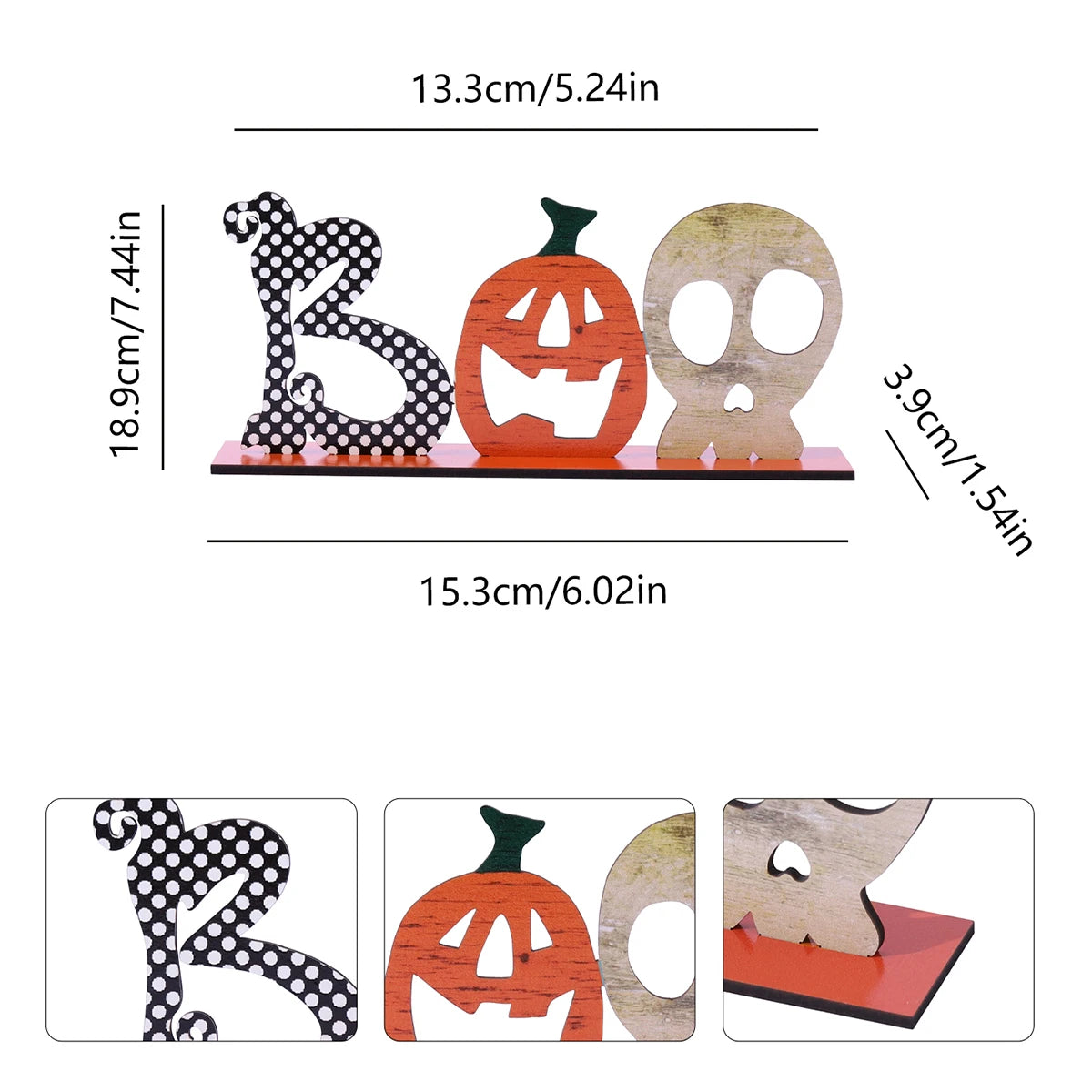 Halloween Spoky Letter Wooden Decor Festival Atmosphere Layout Tabletop Halloween Cartoon Decor Party Supplies Ornaments