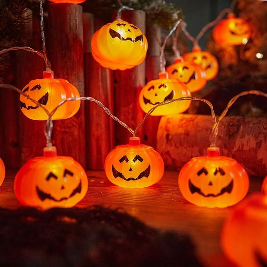 3 6M Pumpkin Horror Eyeballs LED String Lights Portable USB 20 40 Leds Halloween Party Decoration For Home bar Atmosphere Decor