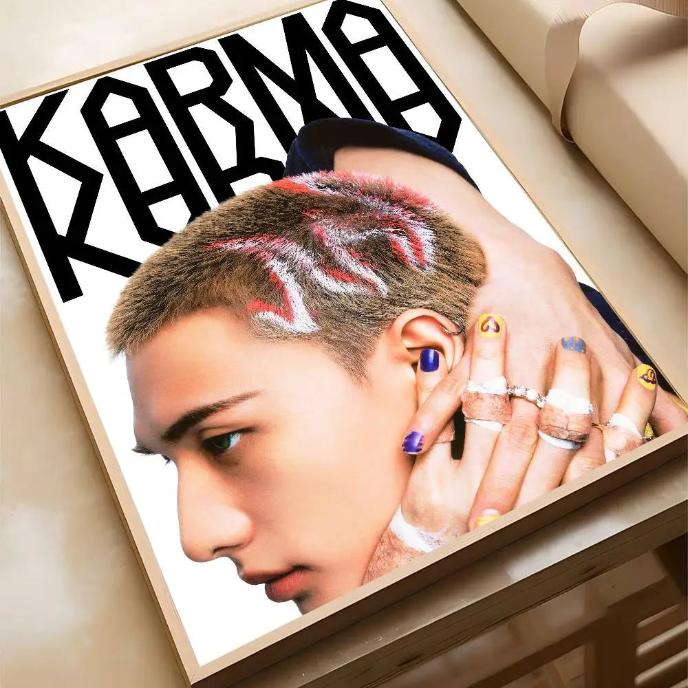 STRAYKIDS 4th Studio Album 'KARMA' Concept Photos Poster Bedroom Living Room Modern Art Home Decoration Wall Painting Gifts