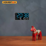 Giant Intelligent Digital Wall Clock｜One screen to control time-temperature-date, home technology pulls full!