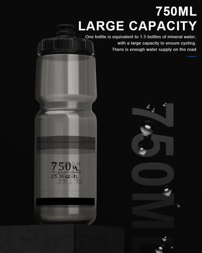 RIDERACE Bicycle Water Bottle 750ML PP5 Plastic For Outdoor Running Climbing Sports Squeeze Mug Cycling Kettle Portable Bike Cup