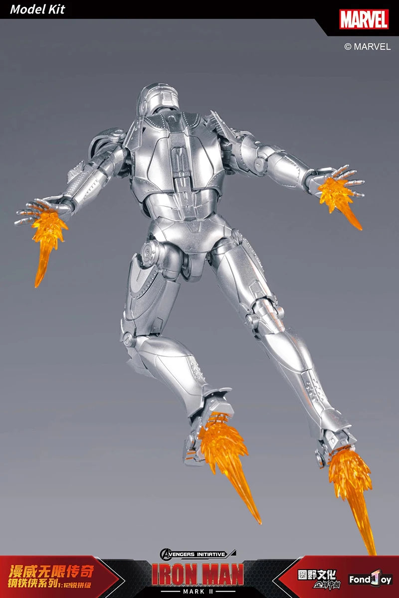 Fondjoy Marvel Iron Man MK1 Assemble Toy ABS Material First Generation Iron Man 1/12 Action Figures Toy Birthday Gifts for Boys